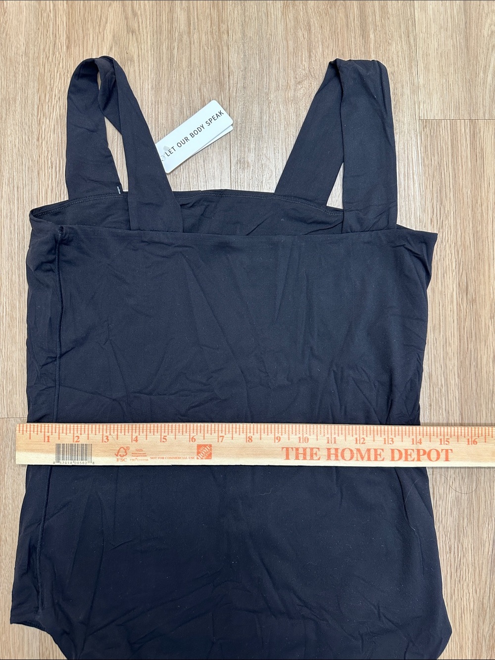 Black Square-Neck Sleeveless Bodysuit - Picture 5 of 5